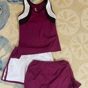 Balle De Match Athletic Tennis Tank and Skirt- S